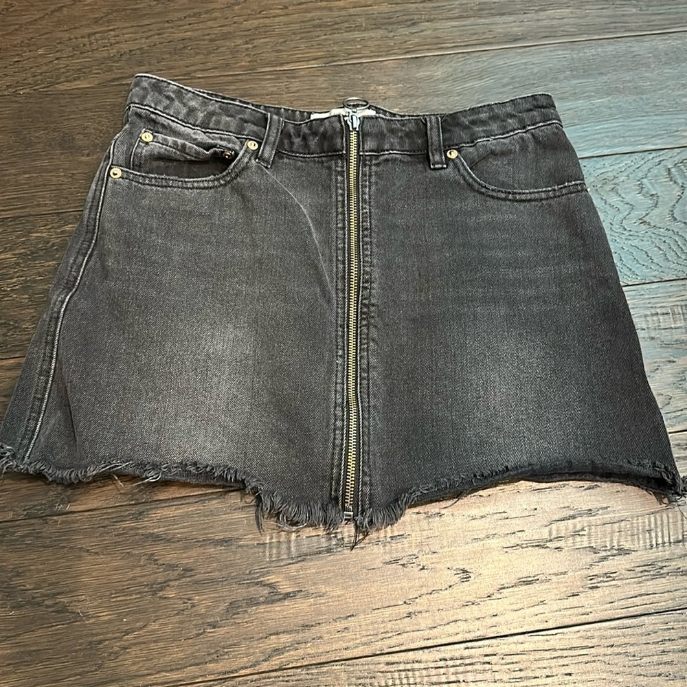 we the free black denim skirt 27